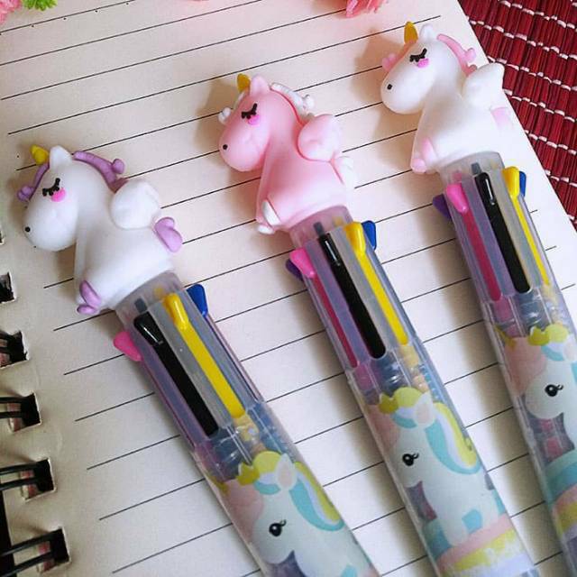 

Pulpen 8 Warna Unicorn / Bolpen / Ballpoint / Pen Unik Lucu