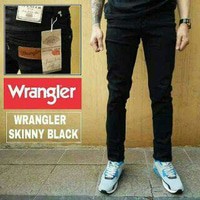 celana slimfit wrangler hitam pekat (qia collection)
