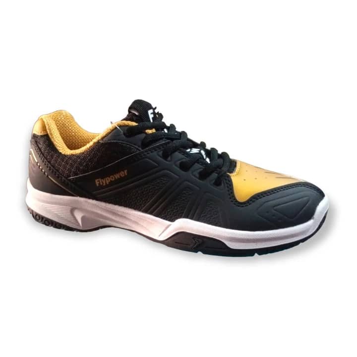 Sepatu badminton flypower Kalasan 04 Neo-Black Gold