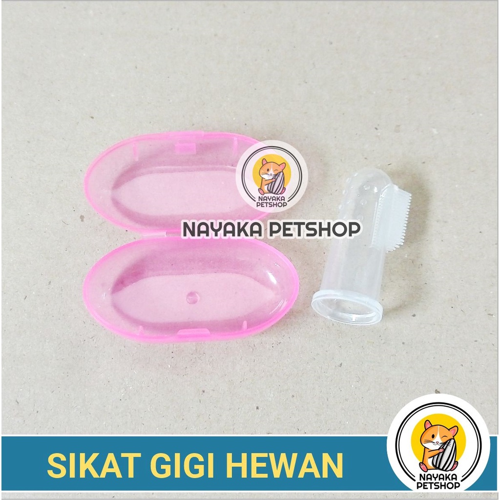 Sikat Gigi Anjing Sikat Jari Silikon Pembersih Lidah Kucing Hewan Pet Tooth Brush