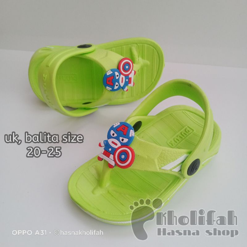 sandal jepit anak terbaru super hero kapten amerika murah lucu 352e