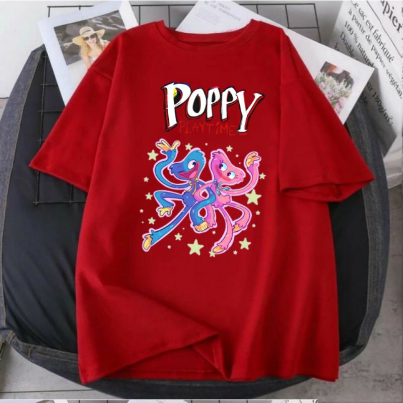 baju kaos anak huggy wuggy Poppy bahan premium