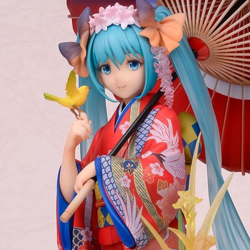 Mainan Action Figure Hatsune Miku Versi Kimono Bahan PVC Untuk Dekorasi Mobil