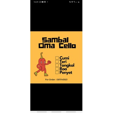 

SAMBAL CUMI OMA CELLO