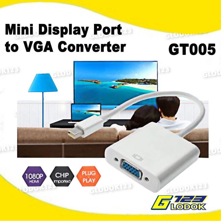 Kabel Konverter Mini Display Port To VGA Converter GT005