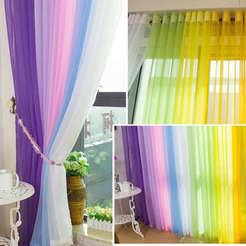 Tirai Pintu Jendela dengan Bahan Tulle Voile dan Gambar Tirai Pintu Jendela dengan Bahan Tulle Voile dan Gambar