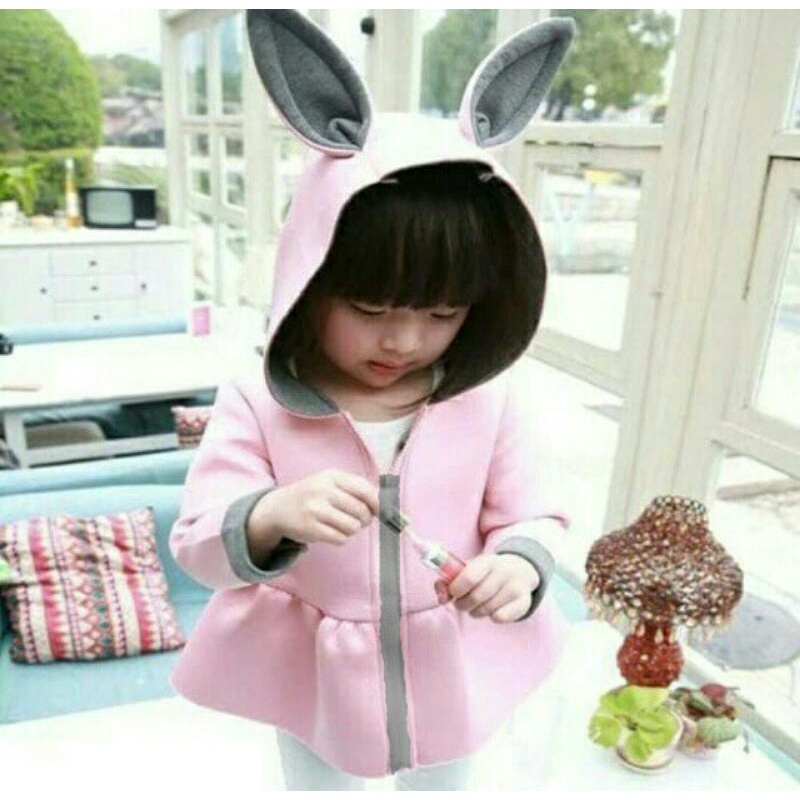 Sweater Anak Perempuan Bts Anime Lilac | Jaket Anak Perempuan | Hodie Anak| Baju Anak Jaket Kelinci 