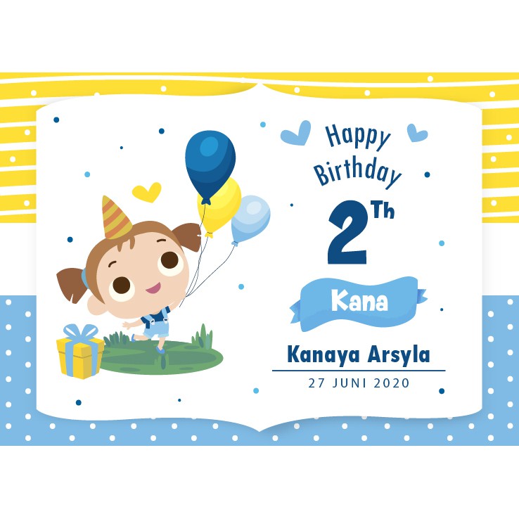 STIKER Ulang Tahun untuk Kotak Makan, Kardus Snack /10pcs