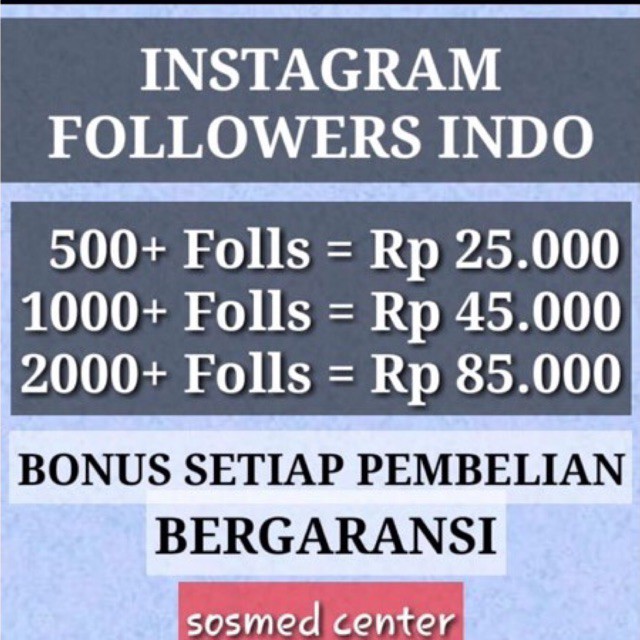FOLLOWERS INSTAGRAM/FOLLOWERS IG TERMURAH