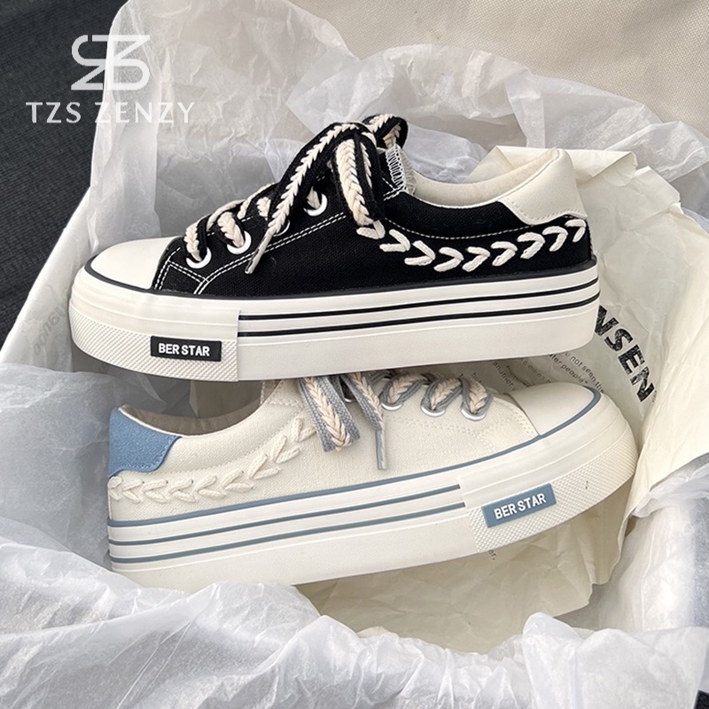TZS Zenzy Widdy Canvas Korea Designed - Sepatu Canvas Comfy Wanita-2