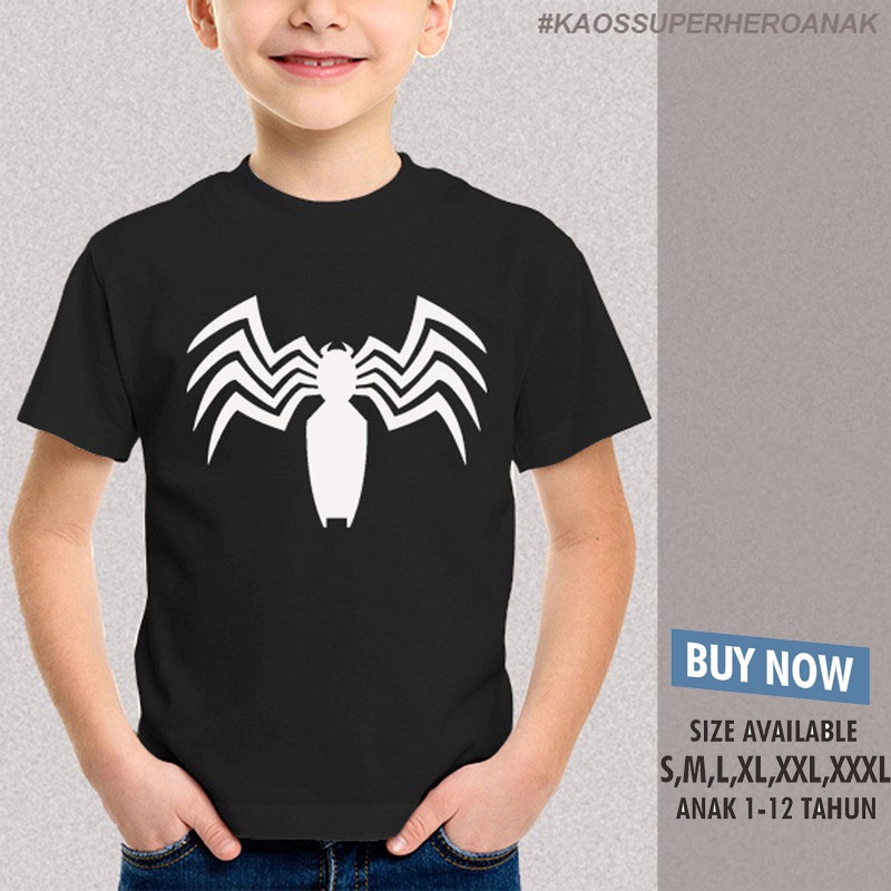 kaos anak spiderman laba-laba / baju superhero anak spiderman