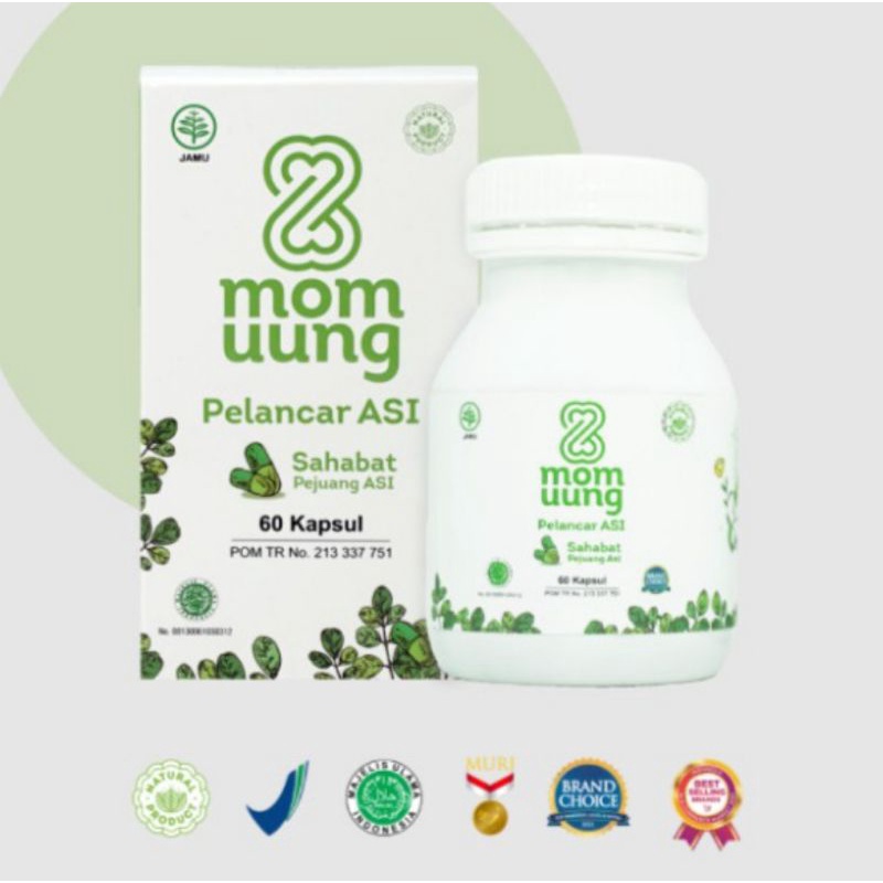 Jual Mom Uung Asi Booster Boster Kapsul Pelancar Asi Vitamin Ibu Menyusui Herbal Bpom