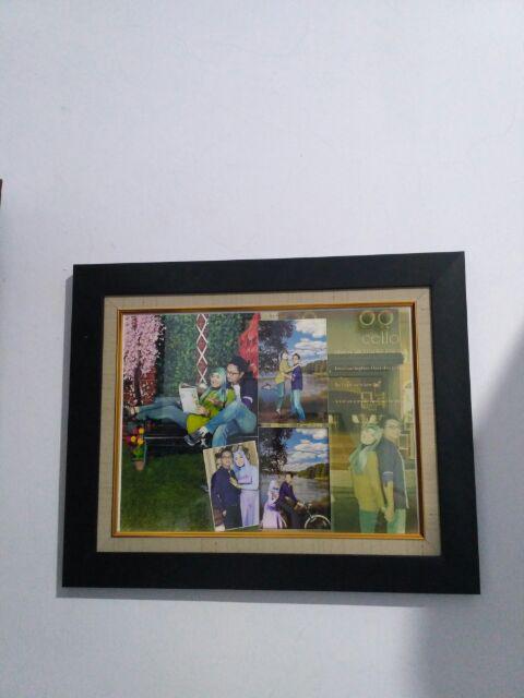 Frame Bingkai Pigura Foto 12r 30x40 Cm Minimalis Double Linen