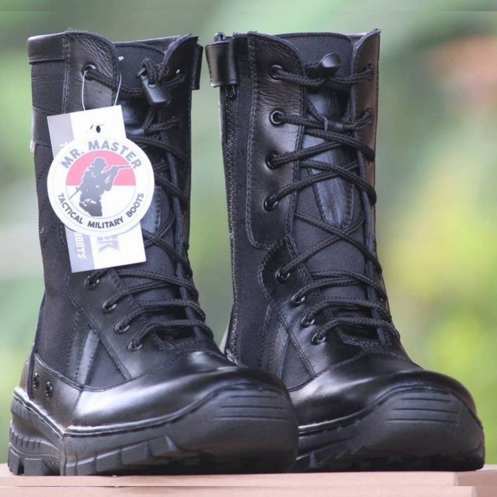 SEPATU PDL TNI POLRI KULIT SAPI ASLI MR MASTER SEPATU PDL SECURITY SATPAM SEPATU BOOTS PRIA WANITA