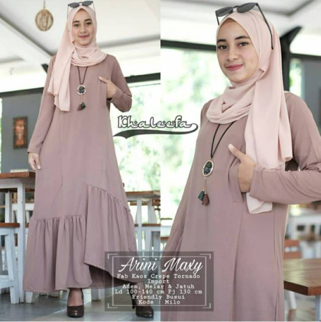 Arini Maxy muslim maxi dress muslim gamis muslim gamis jumbo maxy jumbo long dress jumbo gamis busui