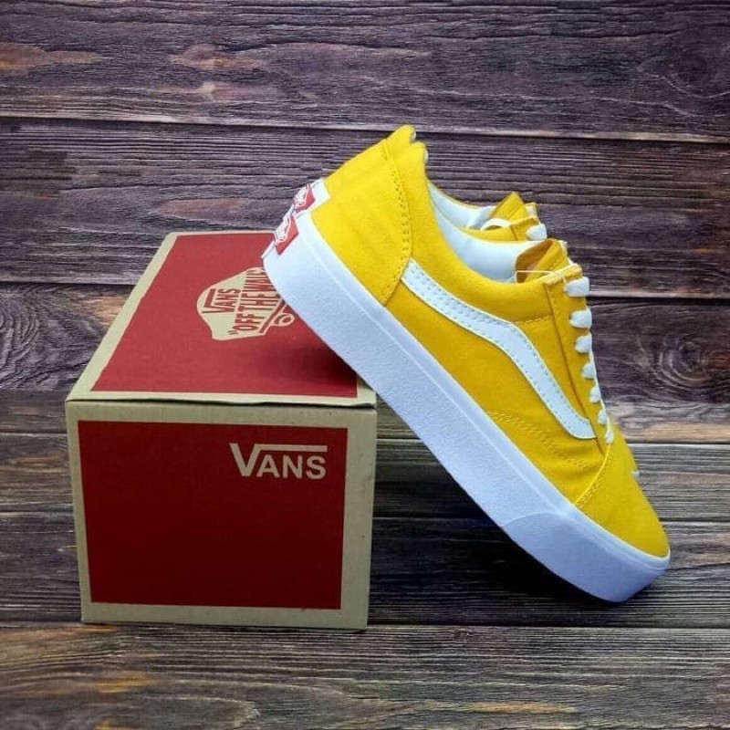 VANS OLD SKOOL KUNING UNISEX SZ 38 NEW ORI (NO KW)