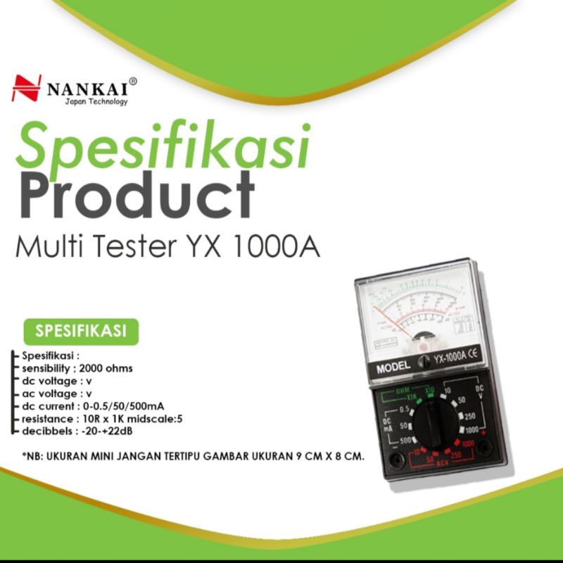 MULTI TESTER MINI ANALOG NANKAI YX-1000A