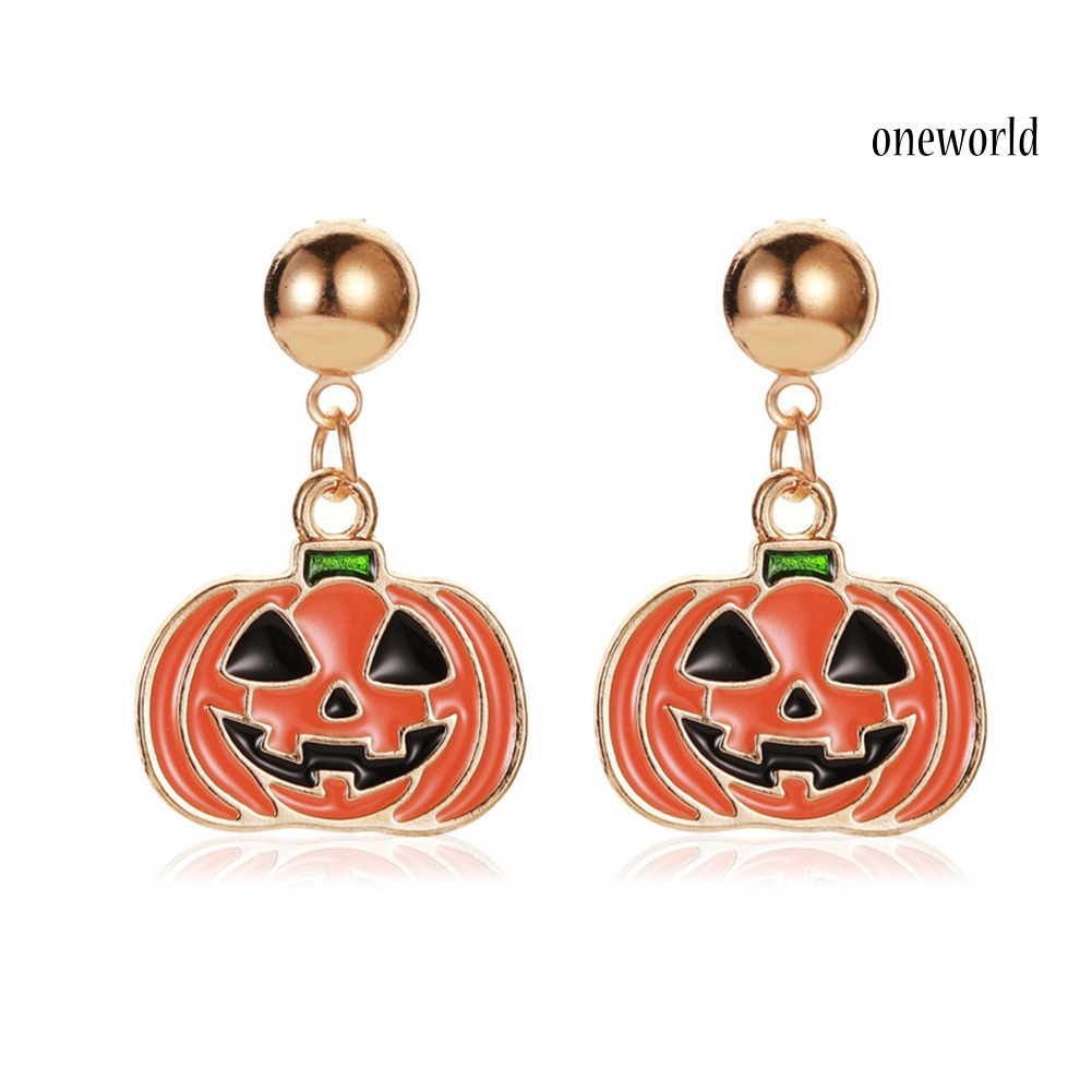 OW# Women Christmas Tree Snowflake Pumpkin Pendants Ear Stud Earrings Jewelry Gift