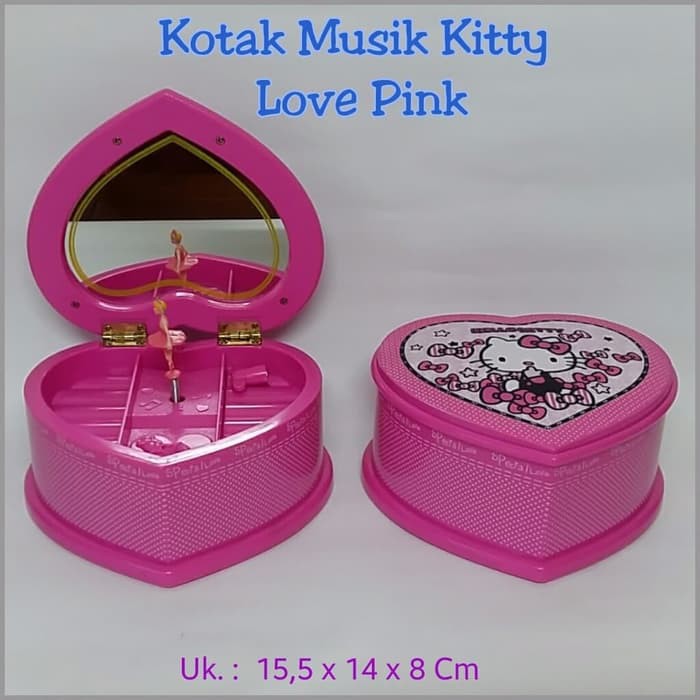 04716 music box hellokitty kotak musik hellokitty love