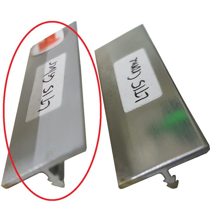 Meja | List Lis T Silver Chrome 15 Mm X 5 Mm Panjang 300 Cm 3 Meter Alumunium