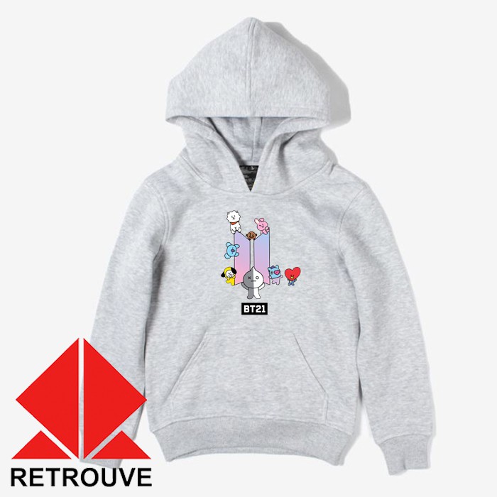 Jaket Sweater Hoodie Anak Anak BT21 X BTS