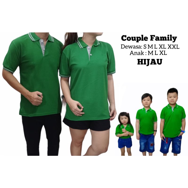 polo polos seragam keluarga Couple family - baju set keluarga - poloshirt couple