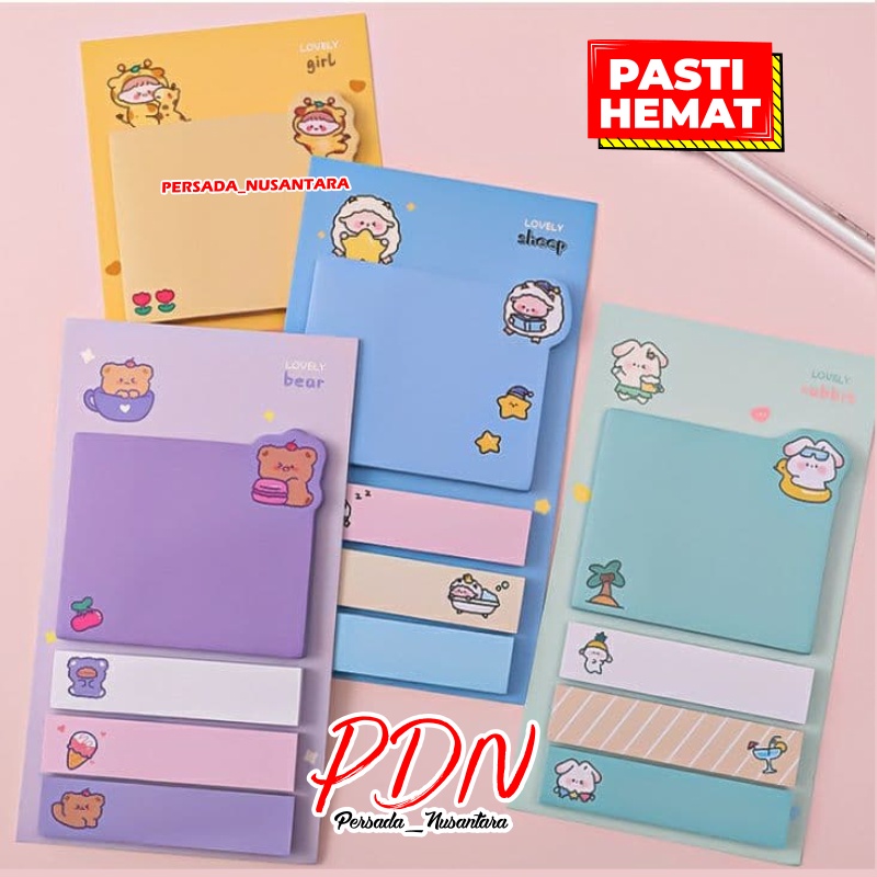 STICKY NOTE NOTES AESTHETIC TO DO LIST MEMO PAD PEMBATAS BUKU STICKY STIKY STIKI STIK NOTE NOTES LUCU KERTAS MEMO PAPER TEMPEL CATATAN KERTAS MOTIF PASTEL MEMOPAD NOTEPAD NOTE NOTES KOREA PERLENGKAPAN TULIS MENULIS AESTHETIC KARAKTER LUCU PN84