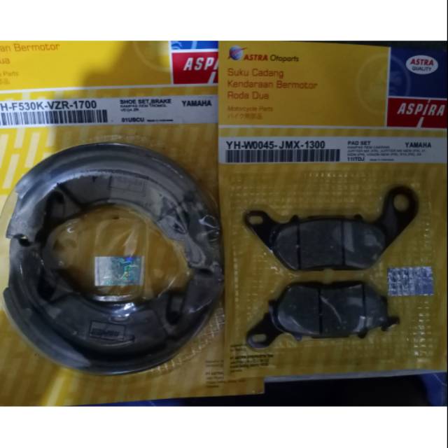 Kampas rem depan &amp; belakang for Mio Smile/Xeon/Mio J/ X-ride 115/Vega ZR/Vixion/Jupiter MX/Z1 Aspira