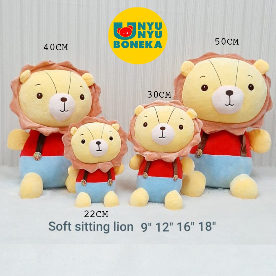 boneka soft singa lion 30cm import animal safari