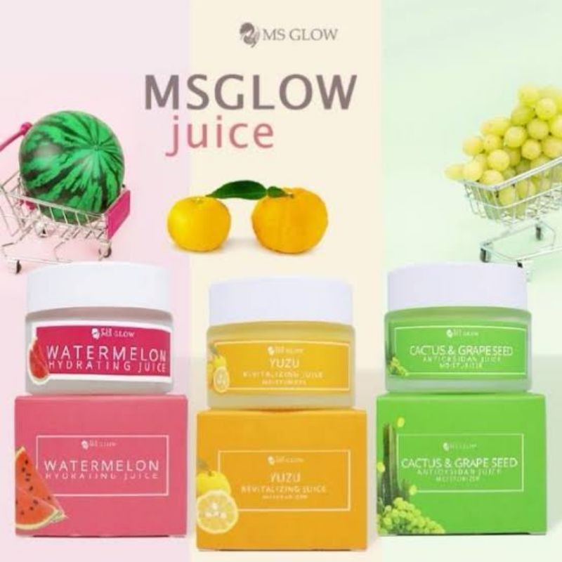 Ms Glow Moisturizer Juice Yuzu | Cactus | Watermelon | Pelembab Wajah Ms Glow