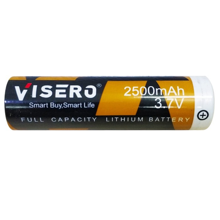 Baterai/Battery Lithium 18650 Full Kapasitas 3.7V 2500Mah Visero