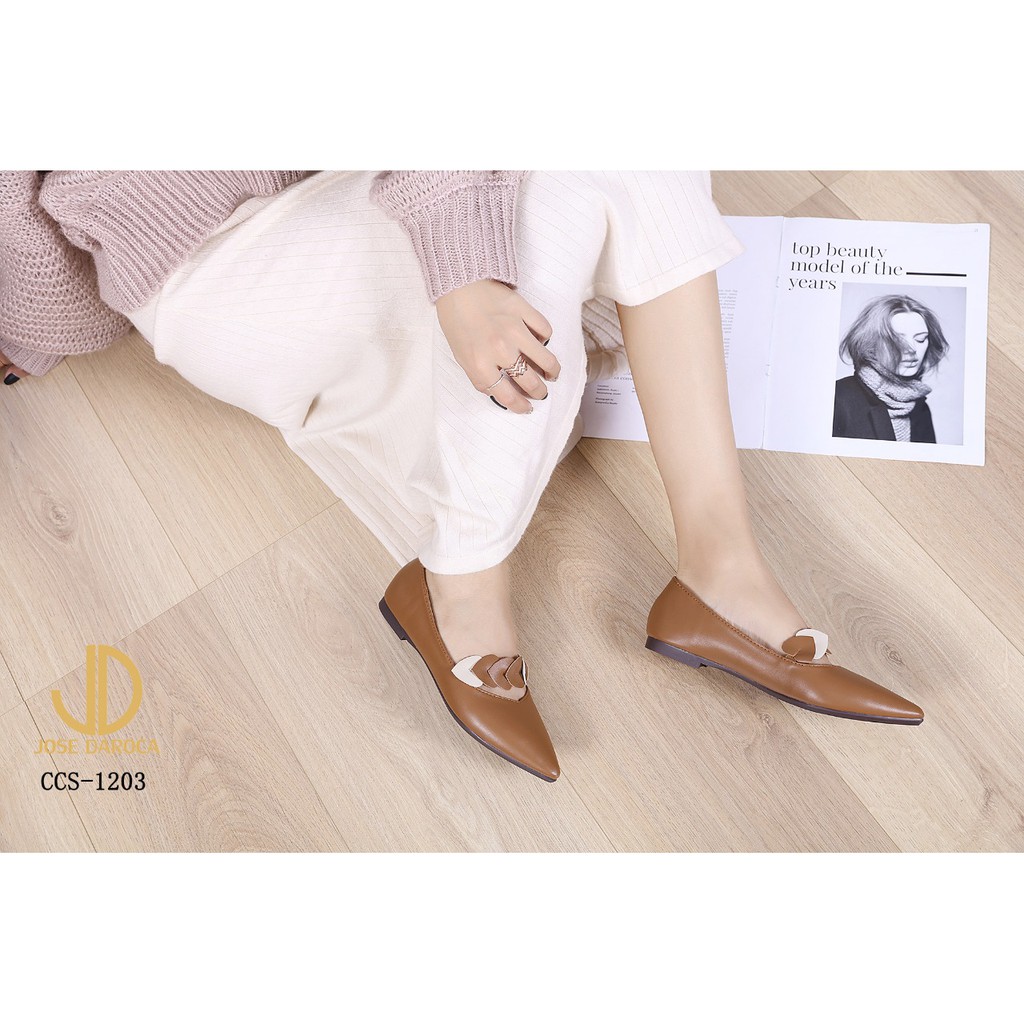 JOSE DAROCA Flat Shoes Kulit Halus # CCS-1203# Original