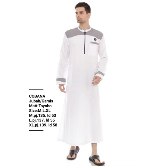 Terlaris Gamis Pria Cobana - Jubah Gamis pria dewasa warna putih
