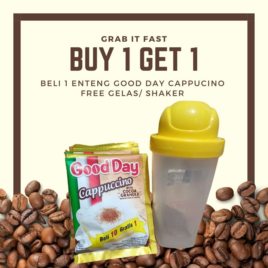 Good Day Cappucino Free Shaker