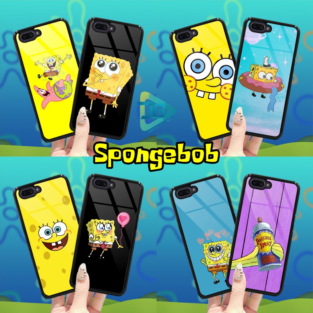 HARDCASE 2D GLOSSY SPONGEBOB OPPO VIVO XIAOMI SAMSUNG REALME IPHONE ALL TYPE JB4688