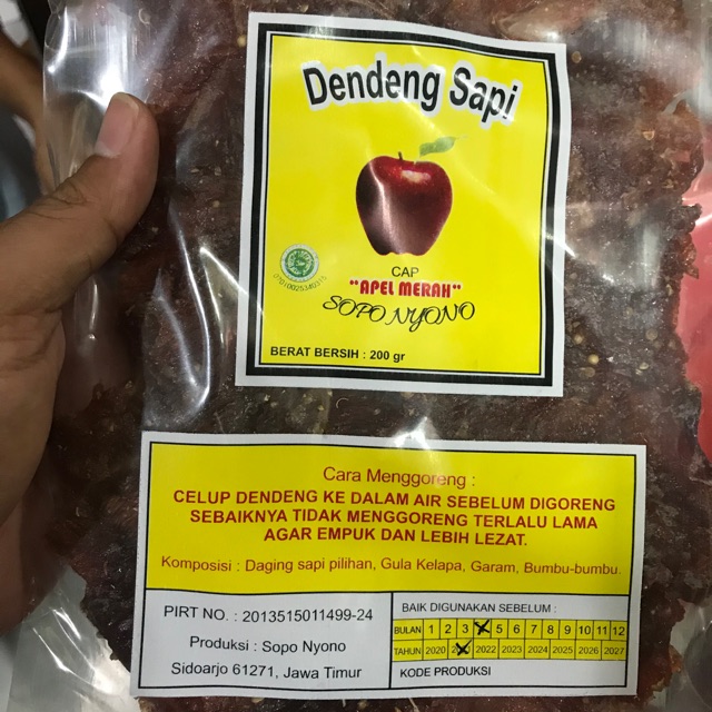 

Dendeng sapi cap apple empuk