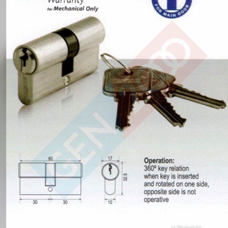 Cylinder Dekkson 60 mm/ Cylinder Dekson Knop Putar/ silinder solid kunci pintu solid silinder solid 60 mm silinder kunci dekkson/ Kunci pintu Cilinder ori dekson 60mm, anak kunci dekson