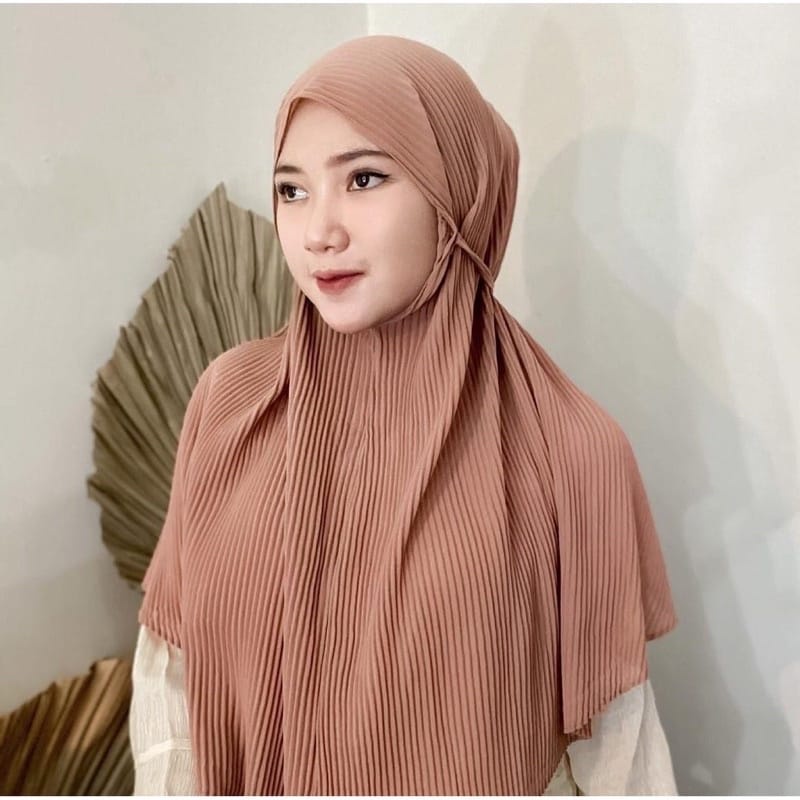 Bergo Maryam Full Pisket / Jilbab Bergo Jorda Maryam Plisket