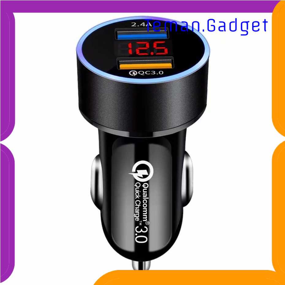 TG-A1 Leeioo Car Charger Dual USB Port QC3.0 2.4A LCD Display - LE001