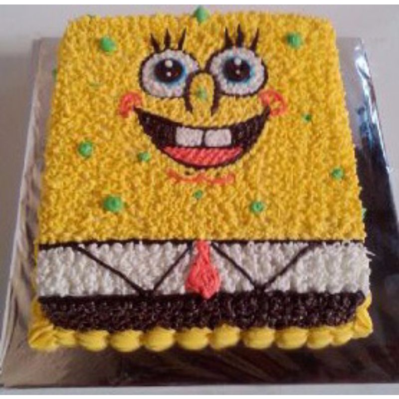 

tart karakter Spongebob uk 24 cm/kue ulang tahun karakter Spongebob