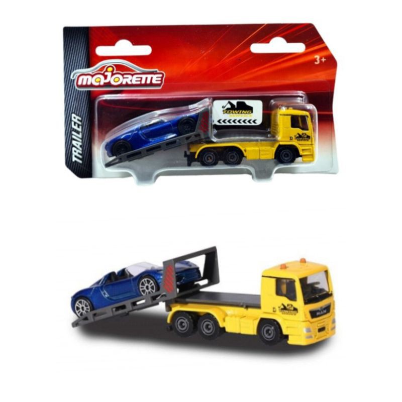 Majorette Trailer MAN TGA Towing Truck With Porsche 918