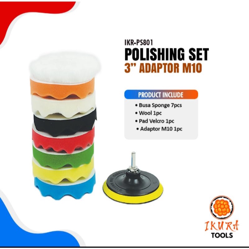 Jual Busa Poles Inch Ikura Pcs Polishing Pad Mobil Motor Shopee