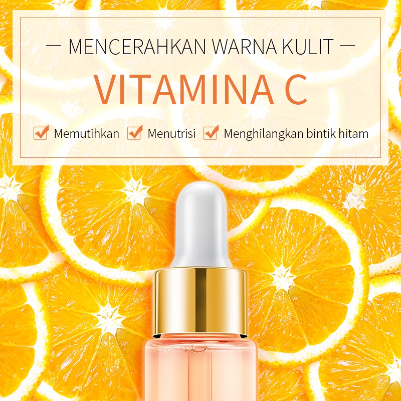 LAIKOU Sakura Brightening Esensi Serum Vitamin C Menghilangkan Noda Bintik 2pcs