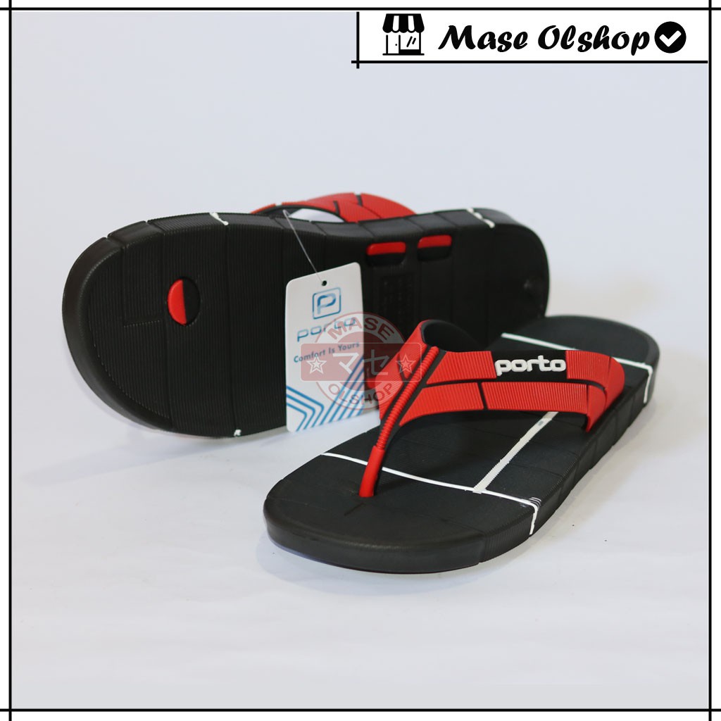 Sandal Jepit Pria Porto 1034M Karet Anti Slip