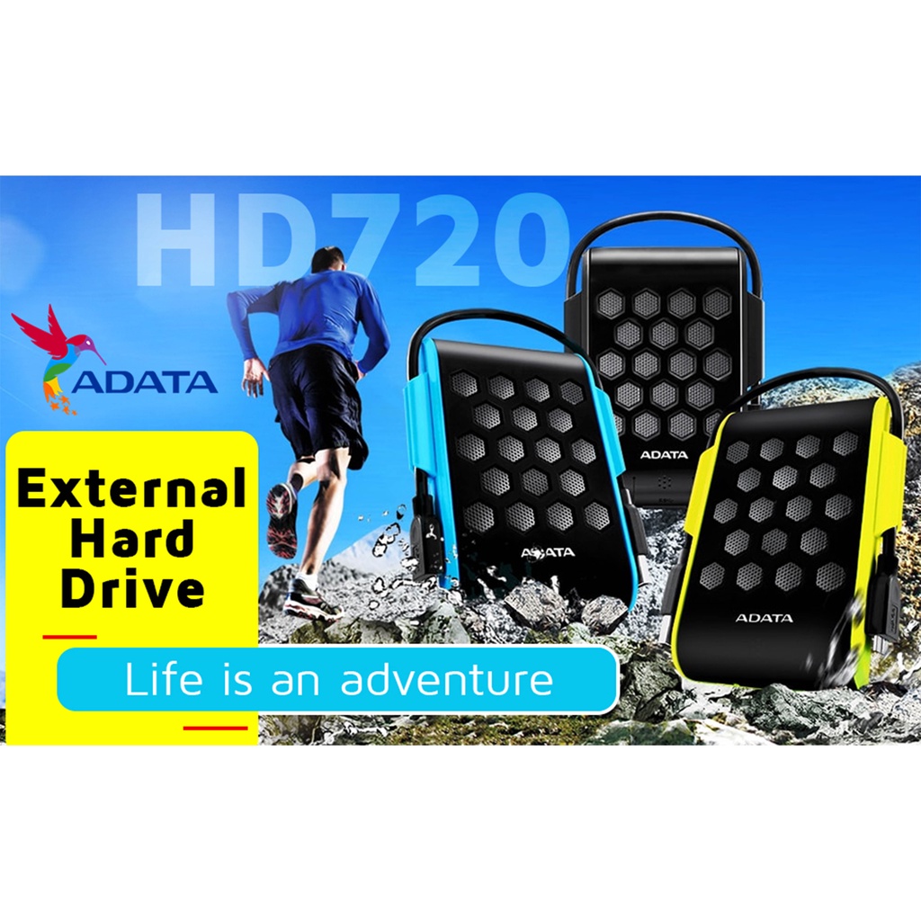 Hardisk External Adata HD720 2TB Antishock Harddisk Eksternal USB 3.0