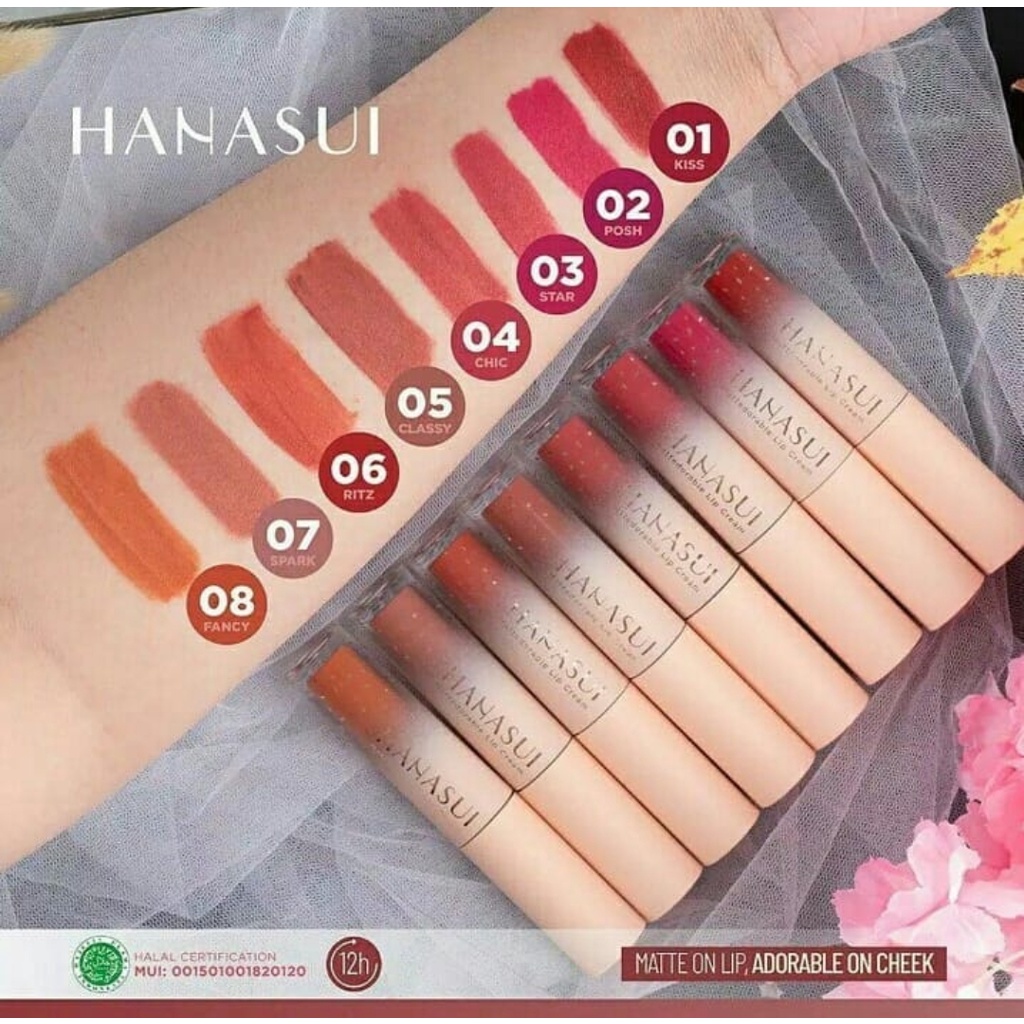 Hanasui Mattedorable Lip Cream  BOBA EDITION | Matte Dorable LipCream Lipstick Cair Mate Hanasui