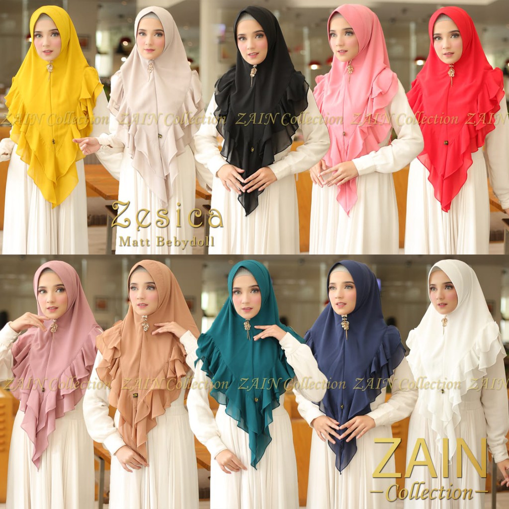 [COD] ZAIN COLLECTION KHIMAR SYAR'I JILBAB /HIJAB INSTAN ZESICA BABYDOL