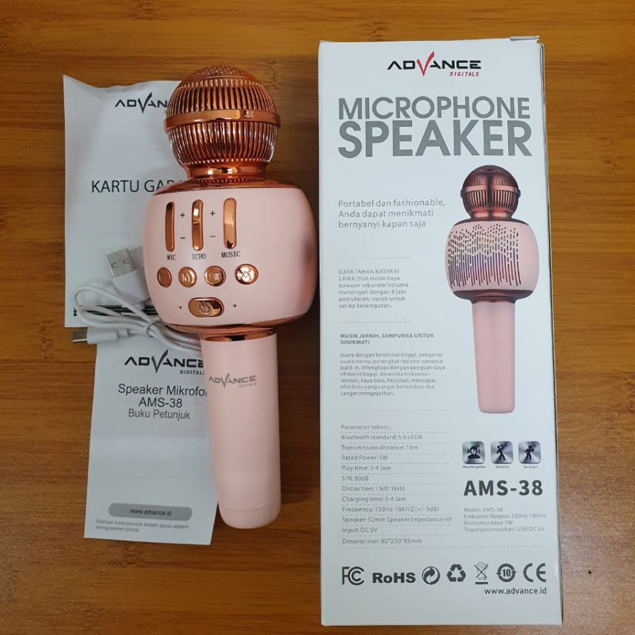 Advance Speaker Mic Bluetooth Multimedia AMS-38 / Speaker Mic AMS38