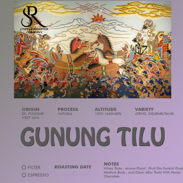

Kopi Arabica Gunung Tilu Natural 200gr - Arabika Roasted Beans