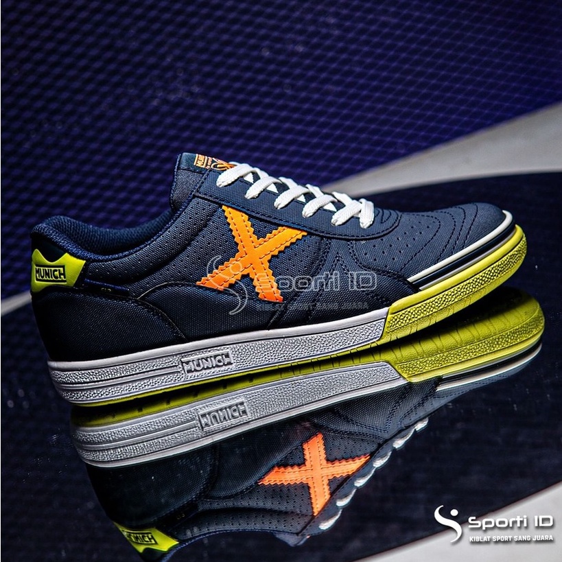 Sepatu Futsal Munich G3 Profit 159 - Navy Orange 3111159 Original | Munich